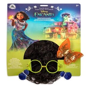 Disney Encanto Black Wig with Green Glasses